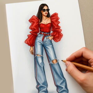 کلاس طراحی لباس آنلاین